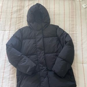 Water-Resistant Hooded Puffer Jacket for Women